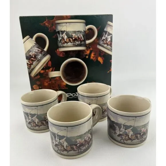 Polo Ralph Lauren Set Of 4 Country 12oz Mugs - Picture 1 of 16